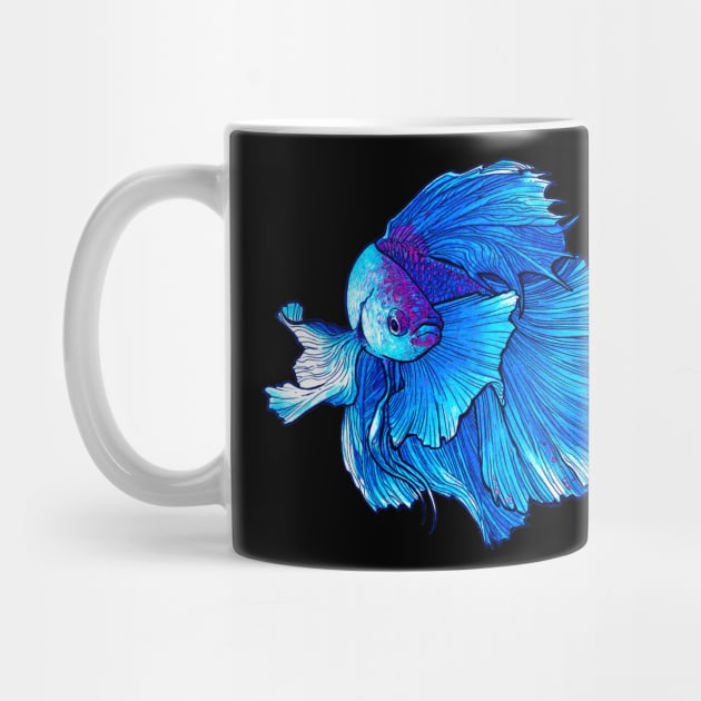 Blue Betta Fish by OceanLife